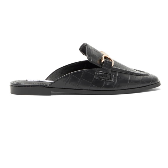 Steve Madden Royals Black Croc Loafers - Picture 3 of 7